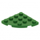 LEGO lapos elem lekerekített sarokkal 4x4, zöld (30565)